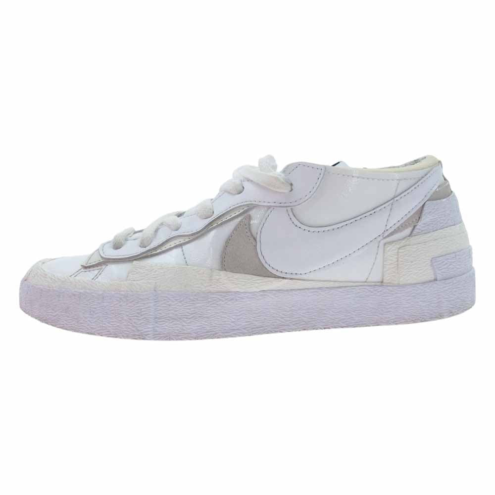 NIKE ナイキ DM6443-100 × sacai BLAZER LOW White Patent Leather サカイ ブレザーロー ホワイトパテントレザー ローカットスニーカー ホワイト系 28cm【中古】