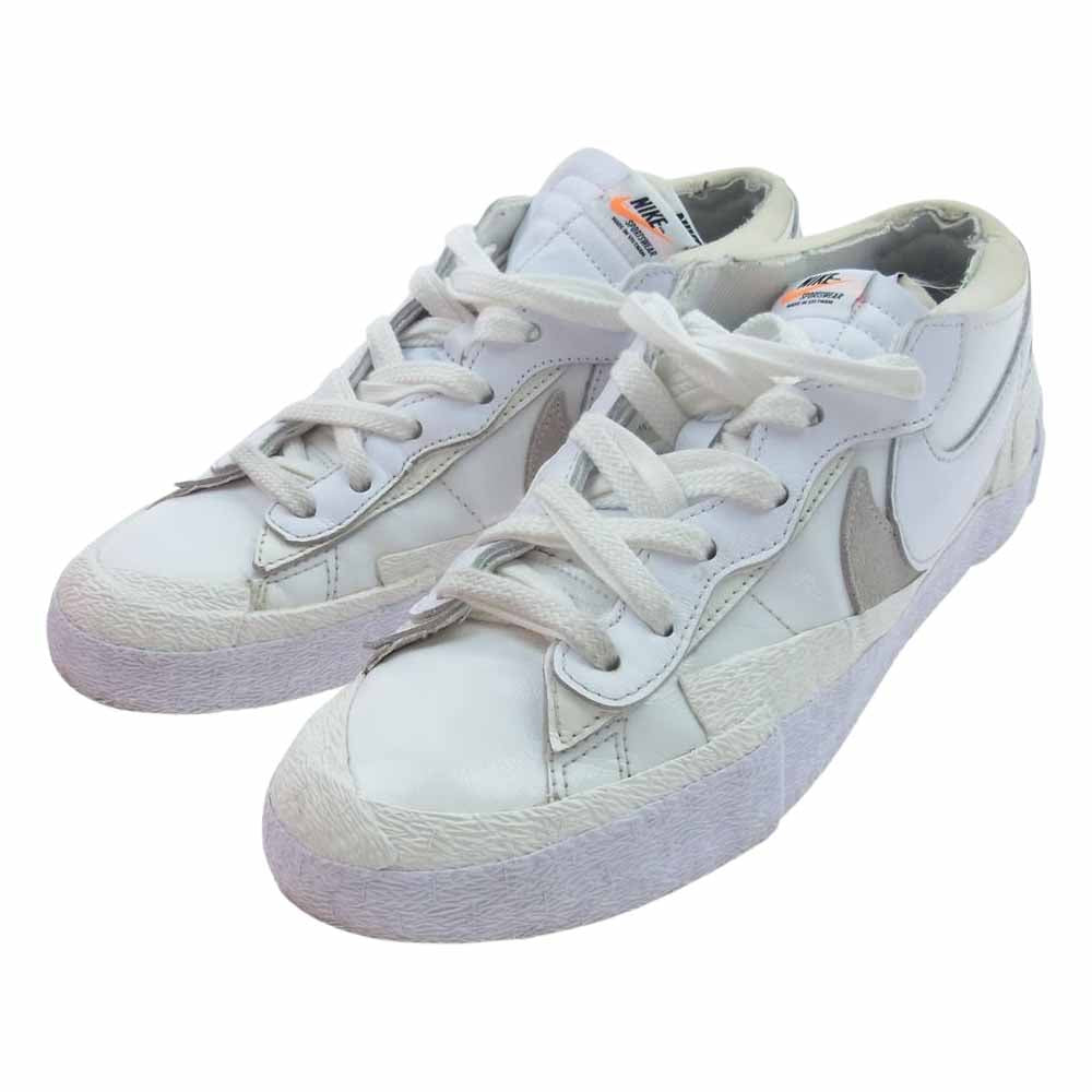 NIKE ナイキ DM6443-100 × sacai BLAZER LOW White Patent Leather サカイ ブレザーロー ホワイトパテントレザー ローカットスニーカー ホワイト系 28cm【中古】