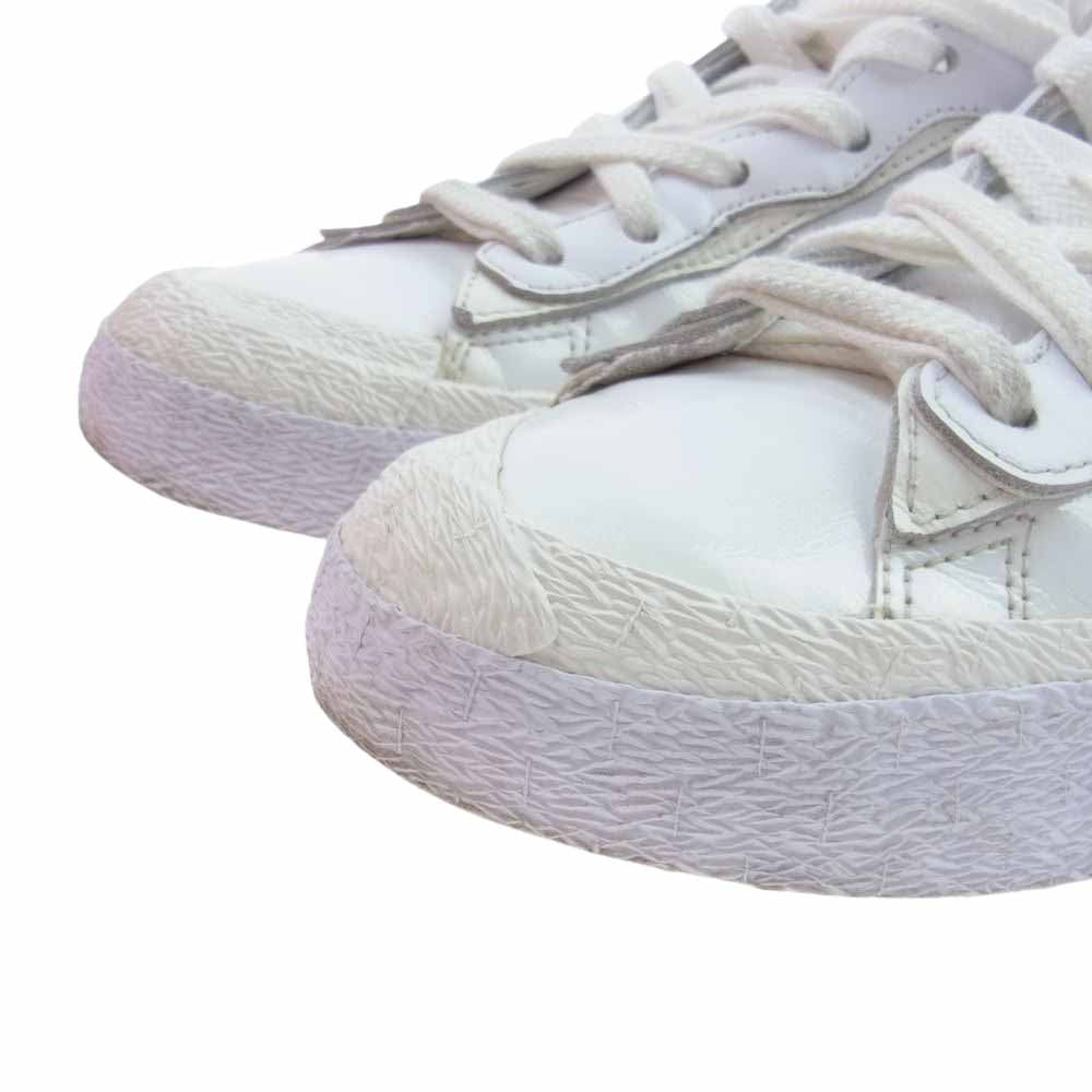 NIKE ナイキ DM6443-100 × sacai BLAZER LOW White Patent Leather サカイ ブレザーロー ホワイトパテントレザー ローカットスニーカー ホワイト系 28cm【中古】