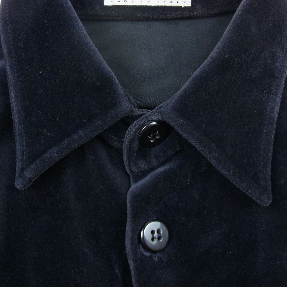 Emporio Armani エンポリオ・アルマーニ 国内正規品 ベロア シャツ ジャケット ダークネイビー系 48【中古】