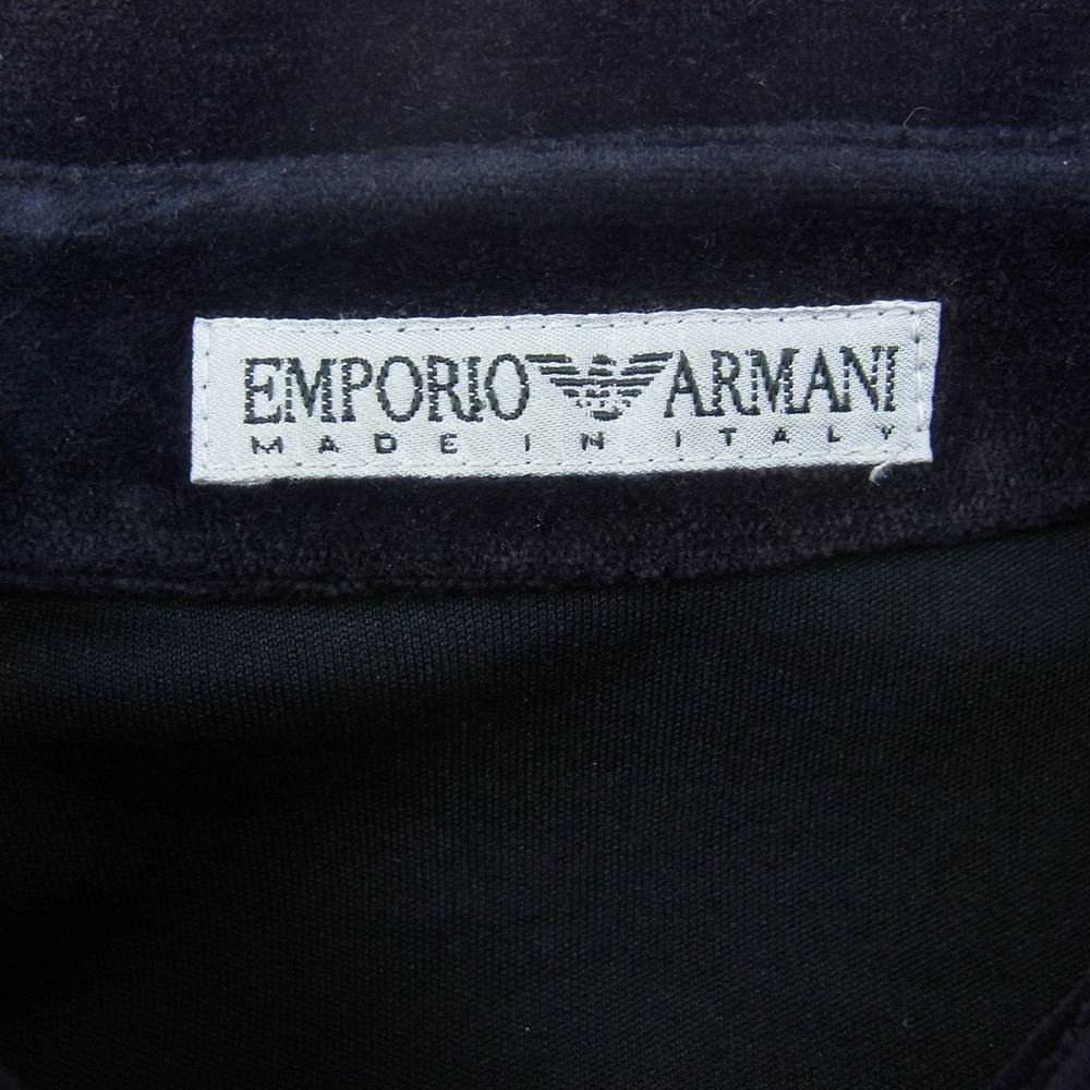 Emporio Armani エンポリオ・アルマーニ 国内正規品 ベロア シャツ ジャケット ダークネイビー系 48【中古】