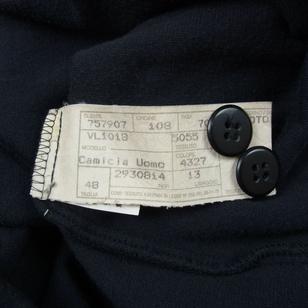 Emporio Armani エンポリオ・アルマーニ 国内正規品 ベロア シャツ ジャケット ダークネイビー系 48【中古】