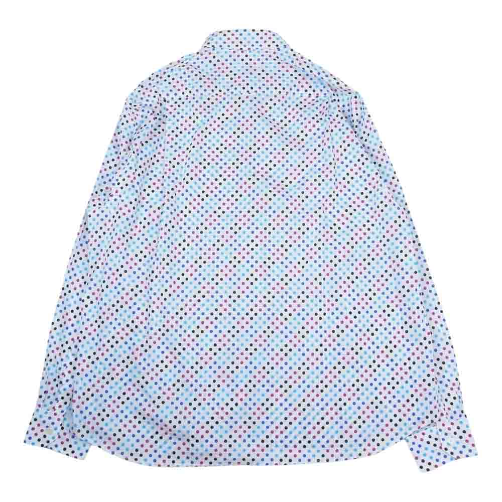 SOPHNET. ソフネット 23SS SOPH-230024 PATTERN BIG B.D SHIRT ドット柄 パターン ビック ボタンダウン 長袖 シャツ ホワイト系 XL【美品】【中古】