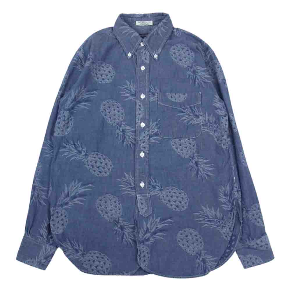 Engineered Garments エンジニアードガーメンツ Pineapple Chambray パイナップル柄 シャンブレー BD シャツ インディゴブルー系 XS【中古】