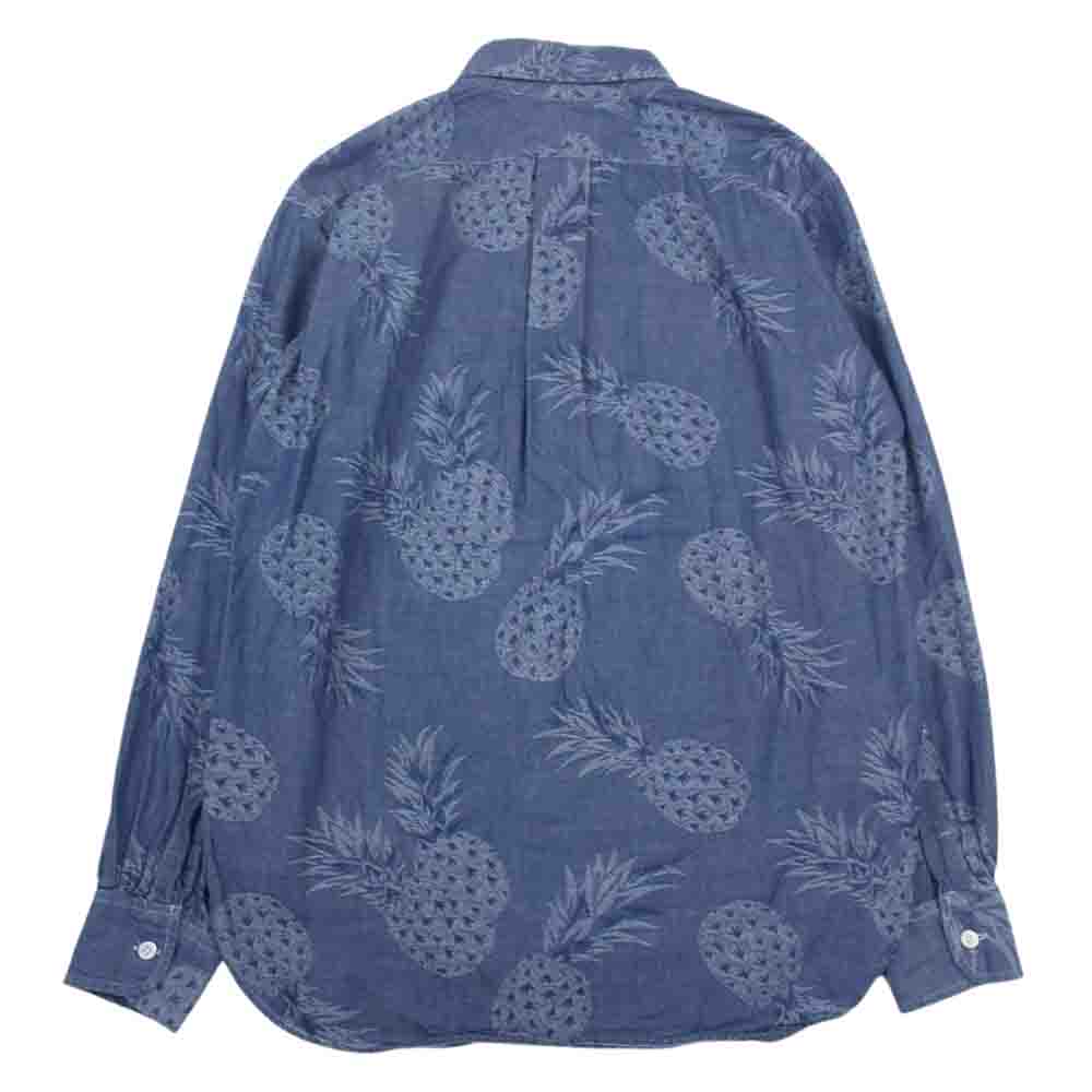 Engineered Garments エンジニアードガーメンツ Pineapple Chambray パイナップル柄 シャンブレー BD シャツ インディゴブルー系 XS【中古】