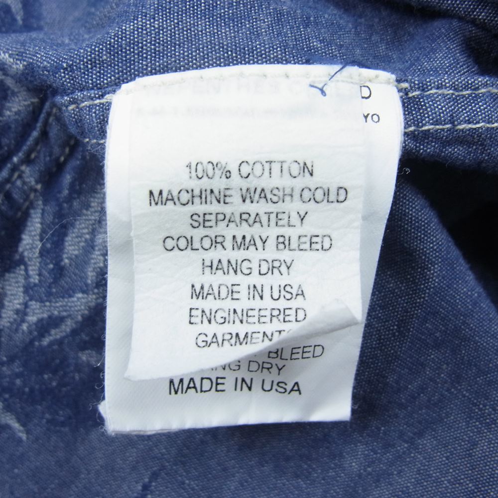 Engineered Garments エンジニアードガーメンツ Pineapple Chambray パイナップル柄 シャンブレー BD シャツ インディゴブルー系 XS【中古】