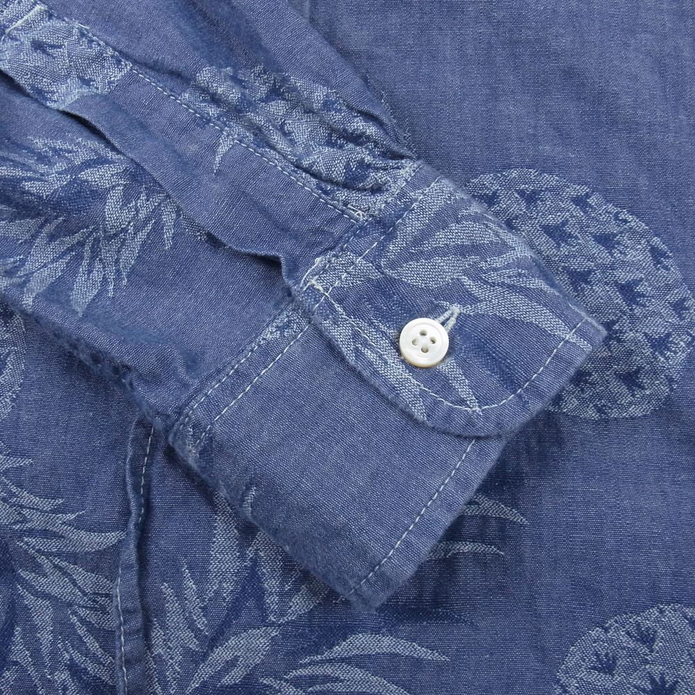 Engineered Garments エンジニアードガーメンツ Pineapple Chambray パイナップル柄 シャンブレー BD シャツ インディゴブルー系 XS【中古】
