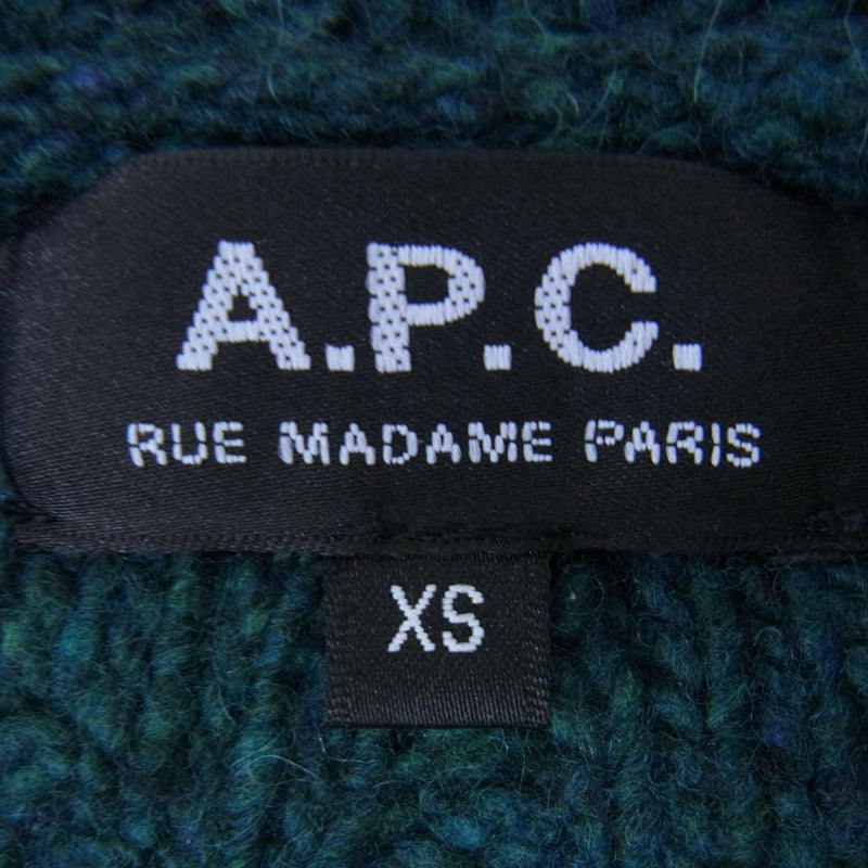 A.P.C. アーペーセー 24211-82301 ニット セーター グリーン系 XS【中古】