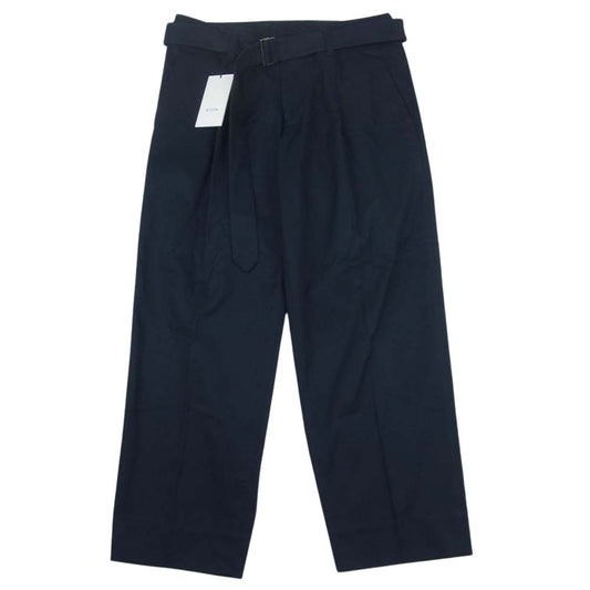 クオン 112PT051301 BELTED PANTS ベルテッド テーパード パンツ ダークネイビー系 M【中古】