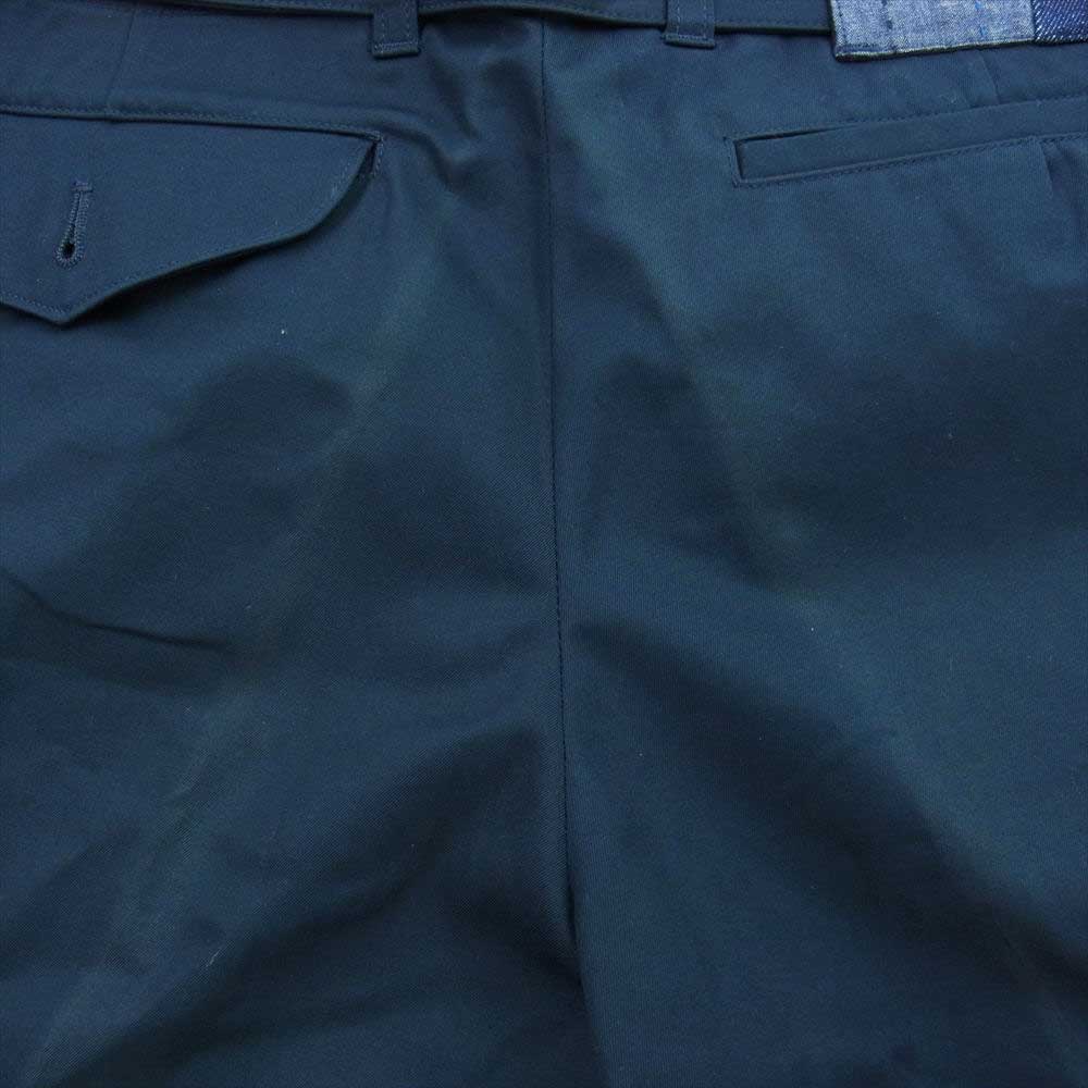 クオン 112PT051301 BELTED PANTS ベルテッド テーパード パンツ ダークネイビー系 M【中古】