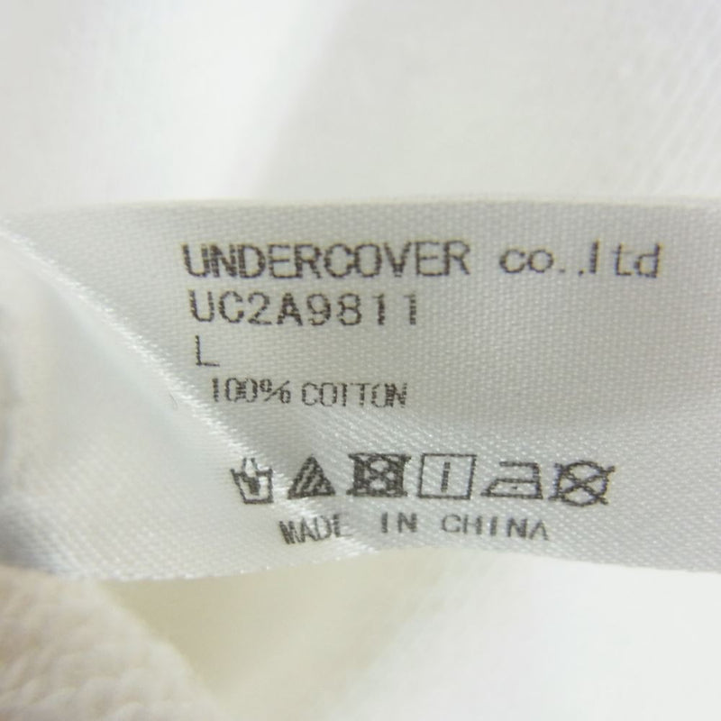 UNDERCOVER アンダーカバー UC2A9811 MAD MARKET マッドマーケット メッセージロゴ スウェット パーカー ホワイト系 L【中古】