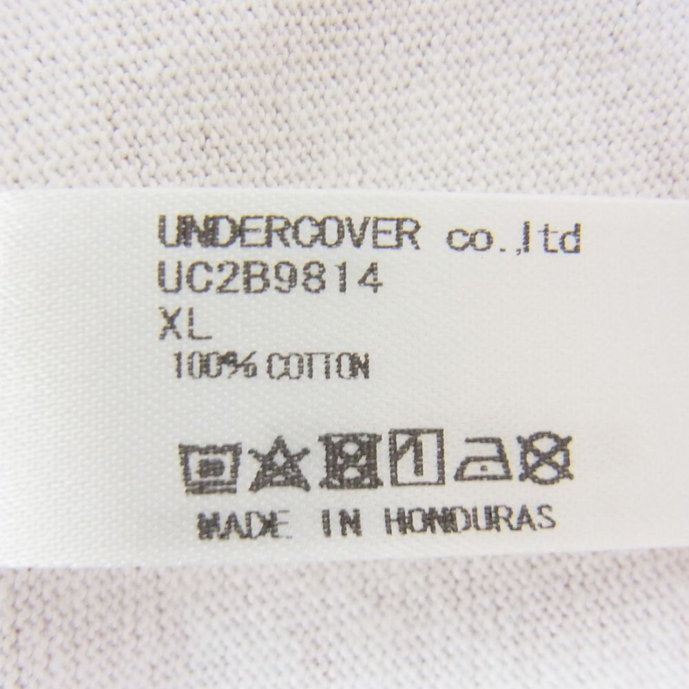 UNDERCOVER アンダーカバー 22AW UC2B9814 × VERDY ヴェルディ グラフィックプリント 長袖 Tシャツ ホワイト系 XL【新古品】【未使用】【中古】