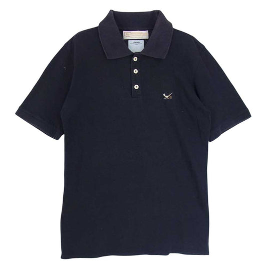 VISVIM ビズビム 刺繍 半袖 ポロシャツ ネイビー系 M【中古】