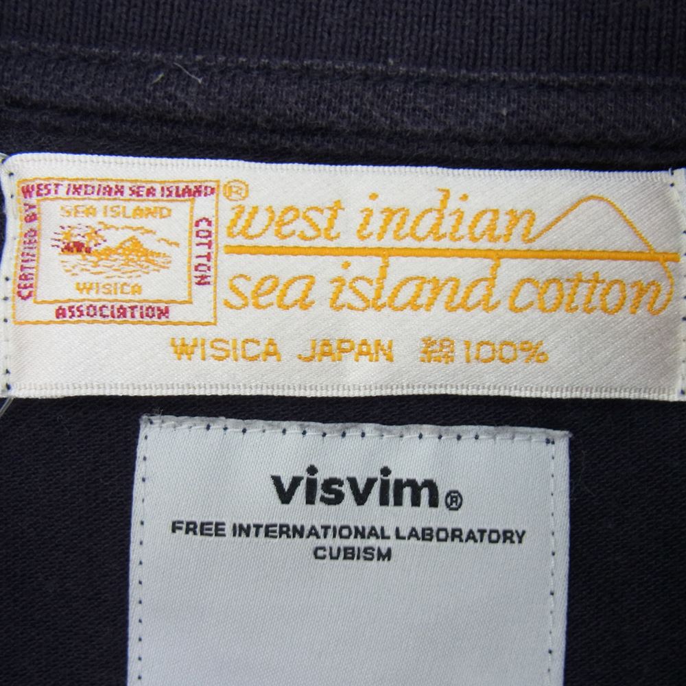 VISVIM ビズビム 刺繍 半袖 ポロシャツ ネイビー系 M【中古】