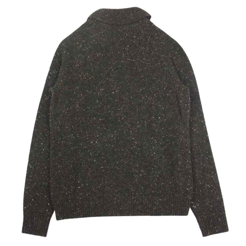 Brooks Brothers ブルックスブラザーズ ハーフジップ ショールカラー ミックス ニット カーキ系 XS【中古】
