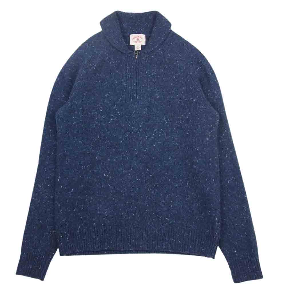 Brooks Brothers ブルックスブラザーズ ハーフジップ ショールカラー ミックス ニット ネイビー ネイビー系 XS【中古】