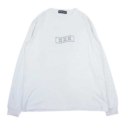 GOD SELECTION XXX ゴッドセレクション LONG SLEEVE TEE バックプリント ロングスリーブ Tシャツ 長袖 ホワイト系 S【中古】