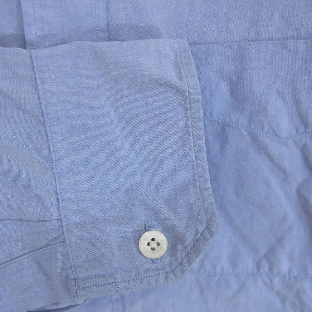 VISVIM ビズビム VS0001714 ボタンダウン シャツ 長袖 刺繍 ブルー系 L【中古】
