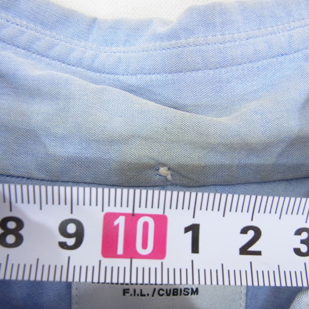 VISVIM ビズビム VS0001714 ボタンダウン シャツ 長袖 刺繍 ブルー系 L【中古】