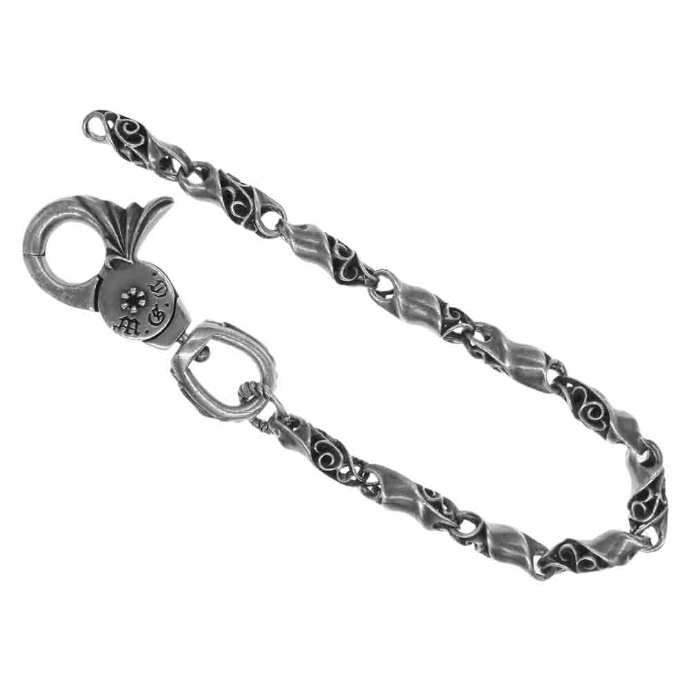 エムジーシー ツイストリボン ウォレットチェーン シルバー系【中古】