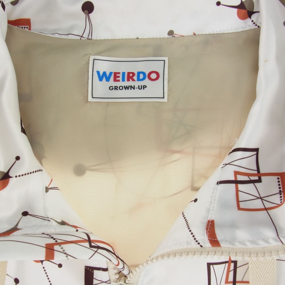 WEIRDO ウィアード 20SS WRD-20-SS-05 ATOMIC HOODIE アトミック 総柄 プリント フード ジャケット ホワイト系 ブラウン系 M【中古】