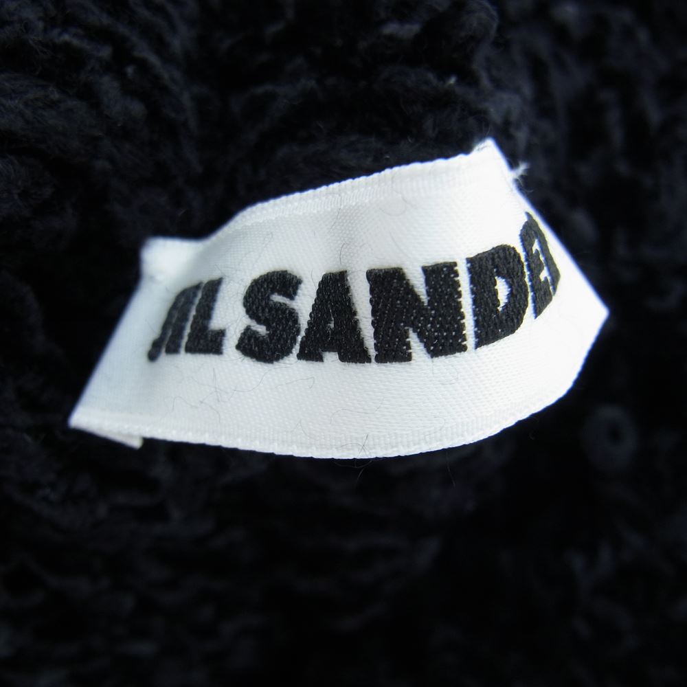 JIL SANDER ジルサンダー JSWR751311WRY3907802 国内正規品 レース編み ノースリーブ モールヤーン ニット ブラック系 S【中古】