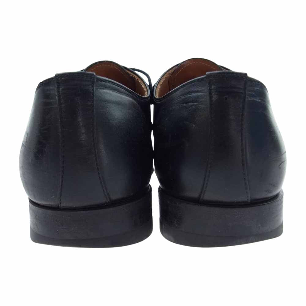 SCOTCH GRAIN スコッチグレイン 756 belhomme ベルオム 内羽根 ストレートチップ パンチドキャップトゥ レザー シューズ ブラック系 25【中古】