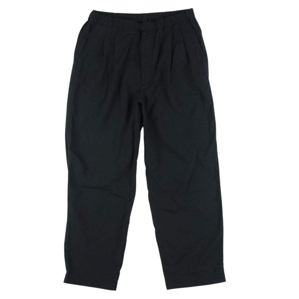 スティーブンアラン 8114-173-0880 NYLON OX 2PLEATED EASY PANTS ナイロン ツープリーツ イージー パンツ ブラック系 L【中古】