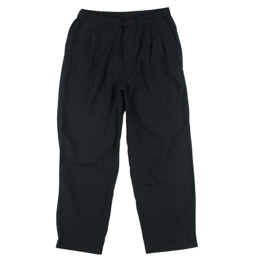 スティーブンアラン 8114-173-0880 NYLON OX 2PLEATED EASY PANTS ナイロン ツープリーツ イージー パンツ ブラック系 L【中古】
