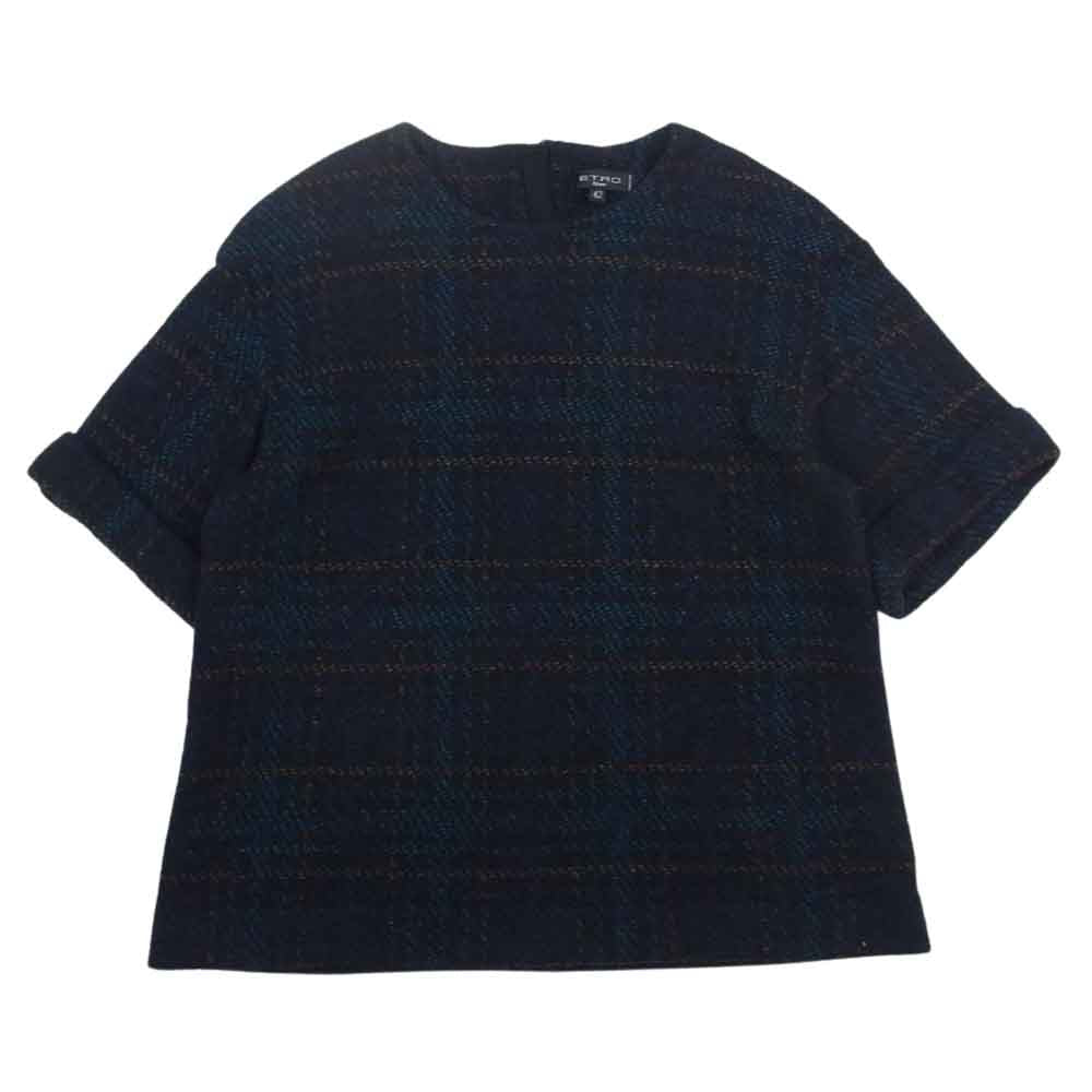 ETRO エトロ 162-18617-0638 半袖 ニット 背面ジップ マルチカラー系 42【中古】