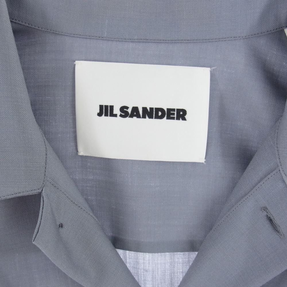 JIL SANDER ジルサンダー ステンカラーコート 19AW JSMP742432 国内正規品 比翼 ベルテッド フロントロゴ スタッフ ウール ステンカラーコート グレー系 39【美品】【中古】 JIL SANDER ジルサンダー 19AW JSMP742432 国内正規品 比翼 ベルテッド