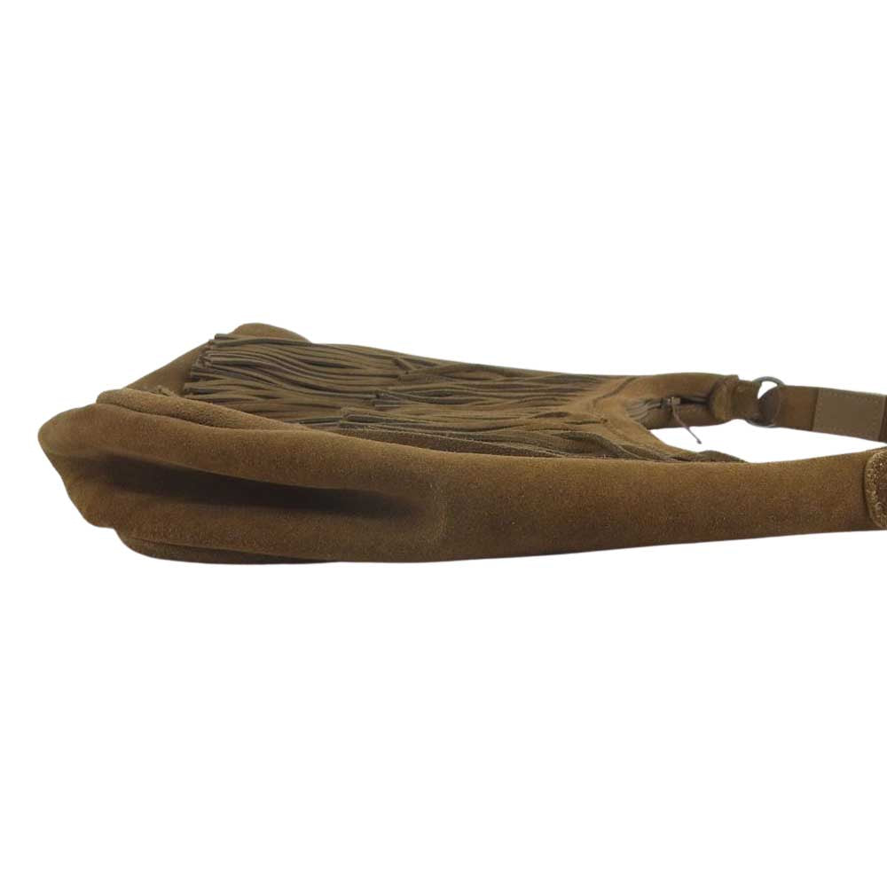 Minnetonka ミネトンカ フリンジ スエード レザー ショルダー バッグ ブラウン系【中古】