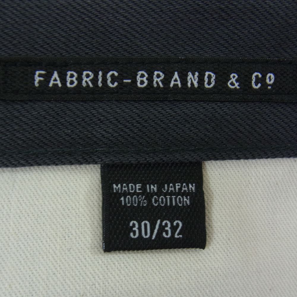 ファブリック ブランド 412060091-2084 日本製 ボタンフライ テーパード デニム パンツ チャコール系 30【中古】