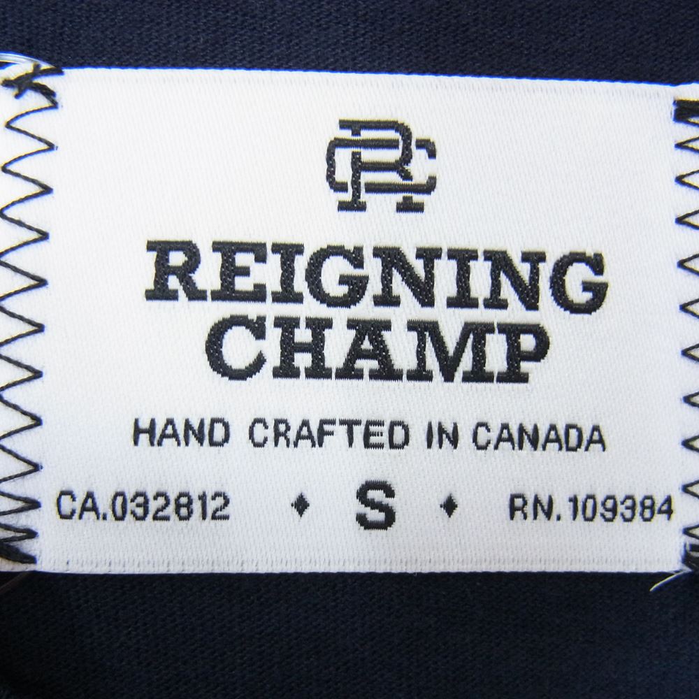 REIGNING CHAMP レイニングチャンプ カナダ製 コットン Tシャツ カットソー 半袖 ダークネイビー ダークネイビー系 S【新古品】【未使用】【中古】