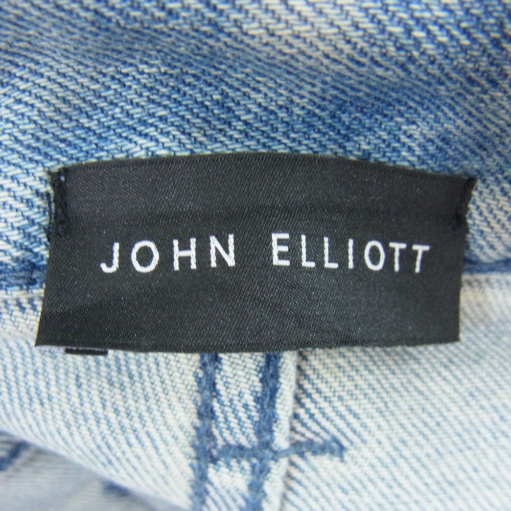 ジョンエリオット ウォッシュド ストレッチ テーパード デニム パンツ インディゴブルー系 31【中古】