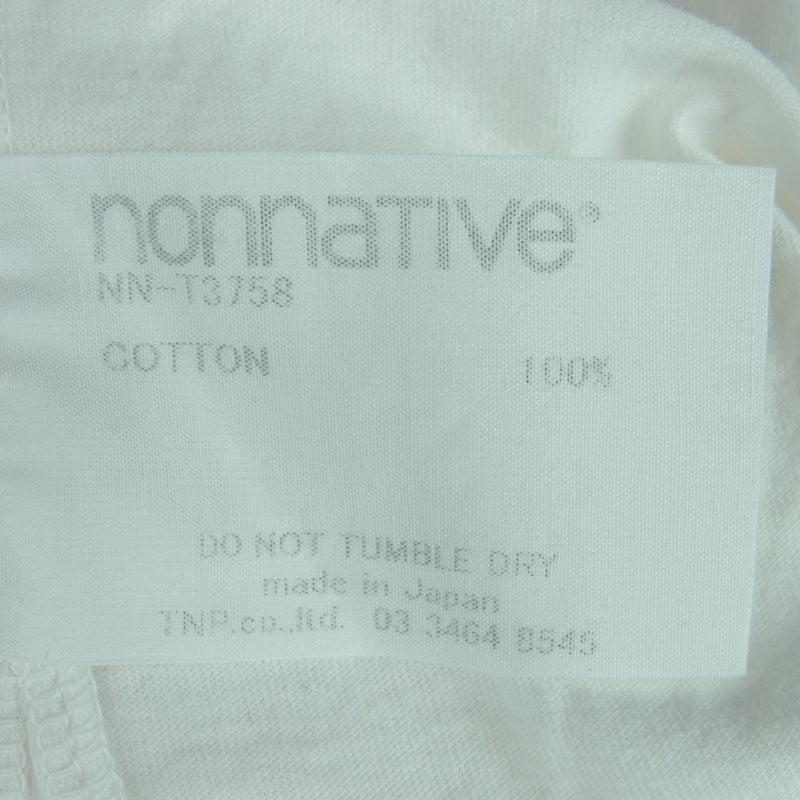 nonnative ノンネイティブ 20SS NN-T3758 UNIVERSITY TEE Tシャツ 半袖 コットン 日本製 ホワイト系 2【中古】