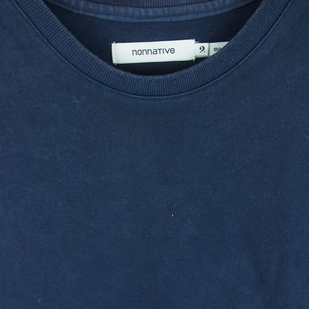 nonnative ノンネイティブ 19SS NN-C3539 CLERK S/S TEE COTTON JERSEY HEAVY WEIGHT カットソー 半袖 Tシャツ ネイビー系 2【中古】