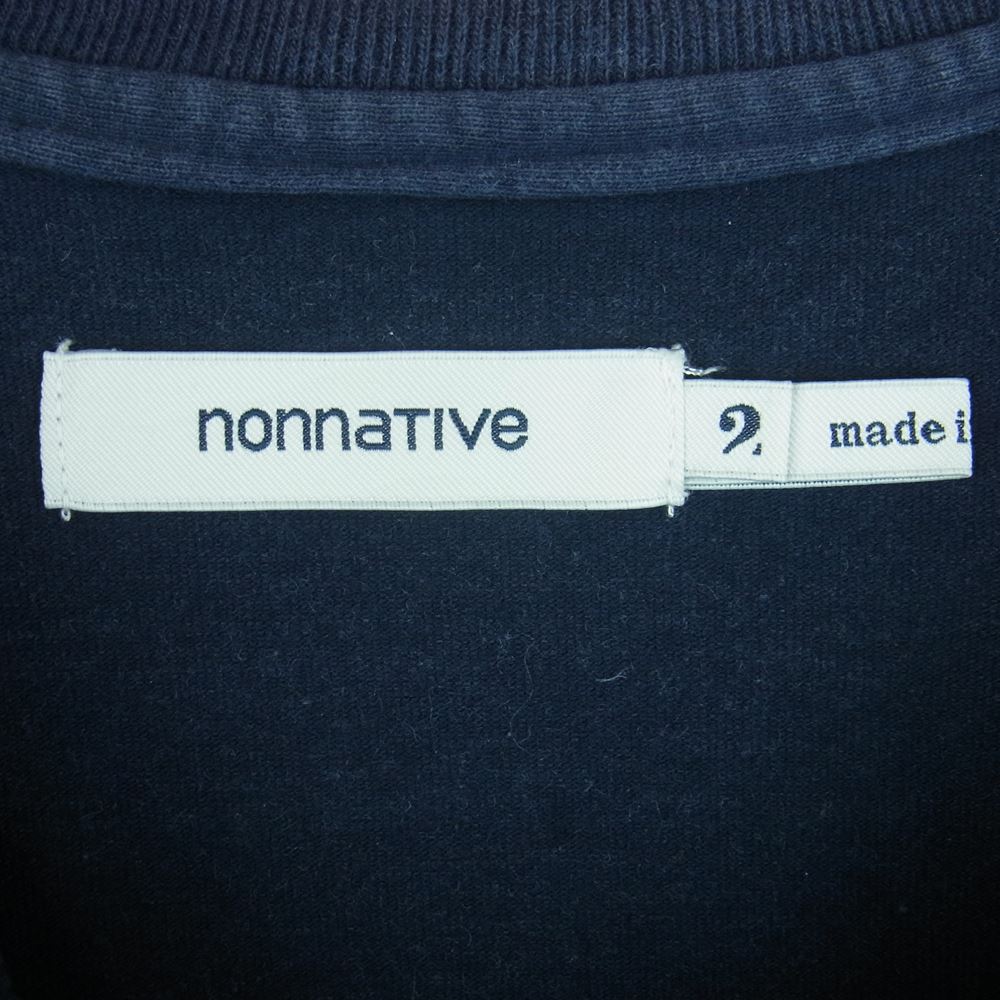 nonnative ノンネイティブ 19SS NN-C3539 CLERK S/S TEE COTTON JERSEY HEAVY WEIGHT カットソー 半袖 Tシャツ ネイビー系 2【中古】