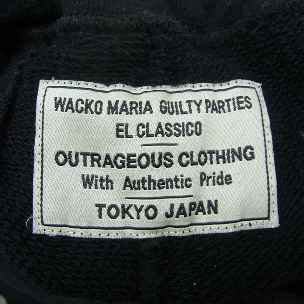 WACKO MARIA ワコマリア GUILTY PARTIES プリント スウェット ショート パンツ ネイビー系 S【中古】
