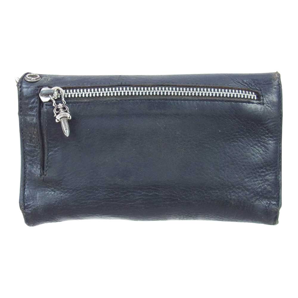 CHROME HEARTS クロムハーツ（原本無） WAVE CROSS BALL ウェーブ クロスボール ウォレット ブラック系【中古】