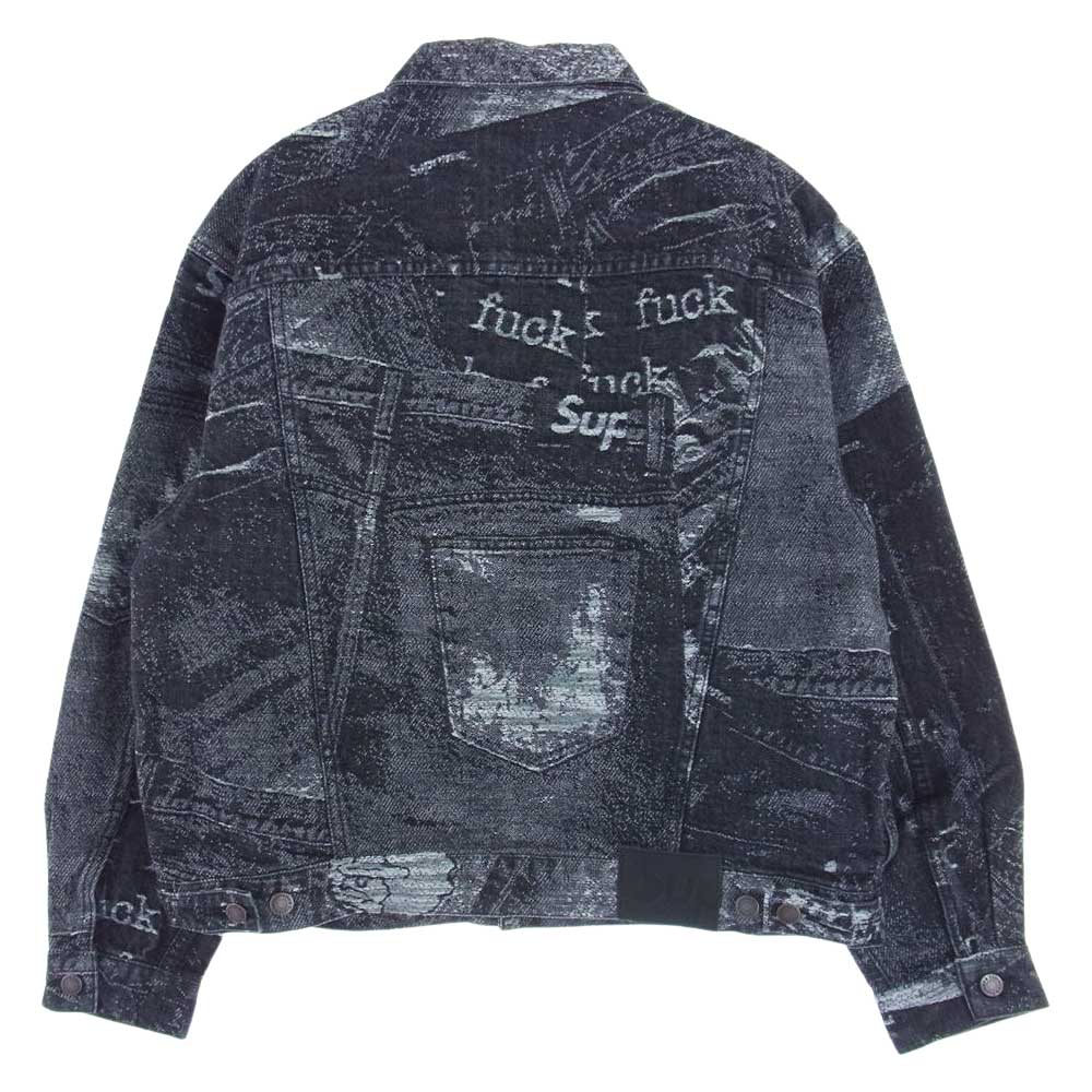 Supreme シュプリーム 23SS Archive Denim Jacquard Trucker Jacket Black Medium ジャガード トラッカー デニムジャケット ブラック系 M【新古品】【未使用】【中古】