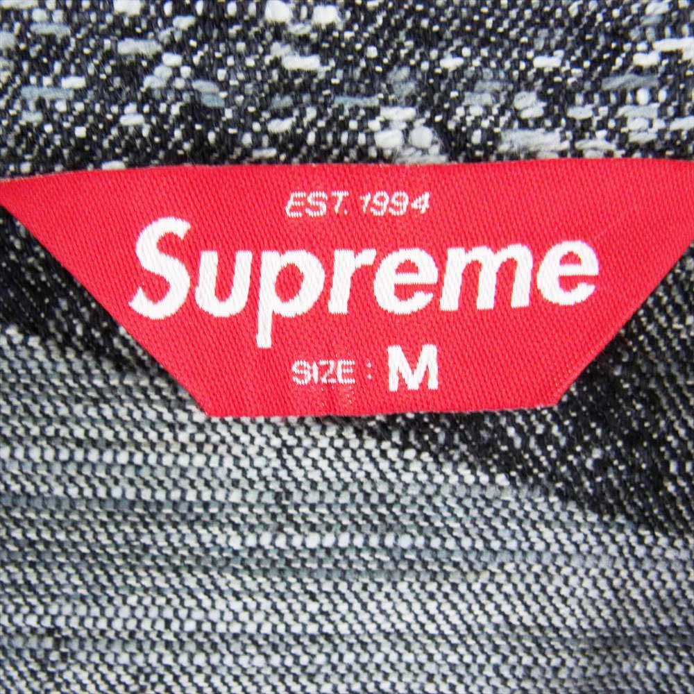 Supreme シュプリーム 23SS Archive Denim Jacquard Trucker Jacket Black Medium ジャガード トラッカー デニムジャケット ブラック系 M【新古品】【未使用】【中古】