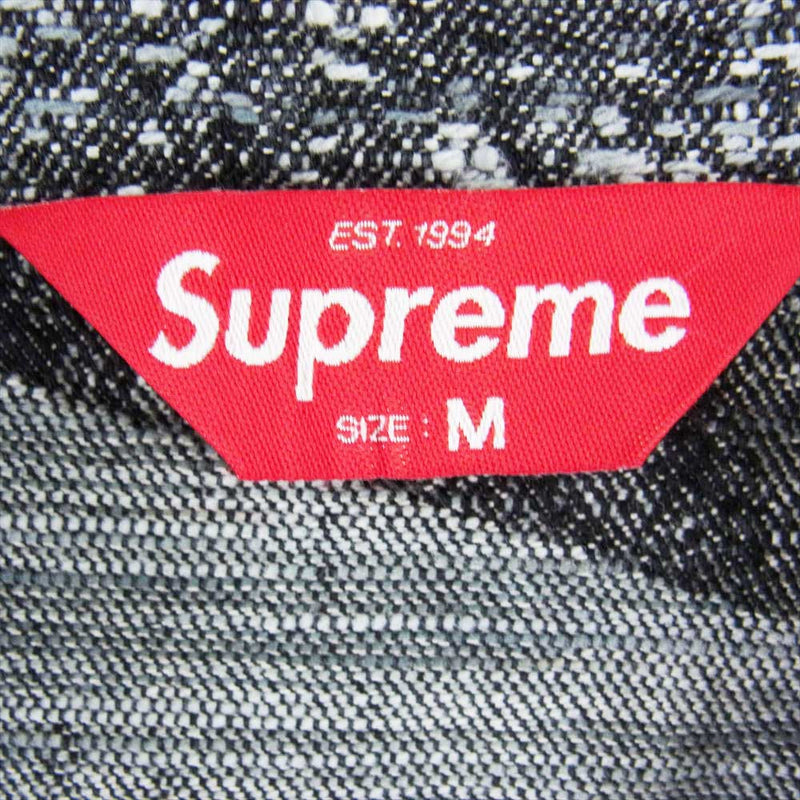 Supreme シュプリーム 23SS Archive Denim Jacquard Trucker Jacket Black Medium ジャガード トラッカー デニムジャケット ブラック系 M【新古品】【未使用】【中古】