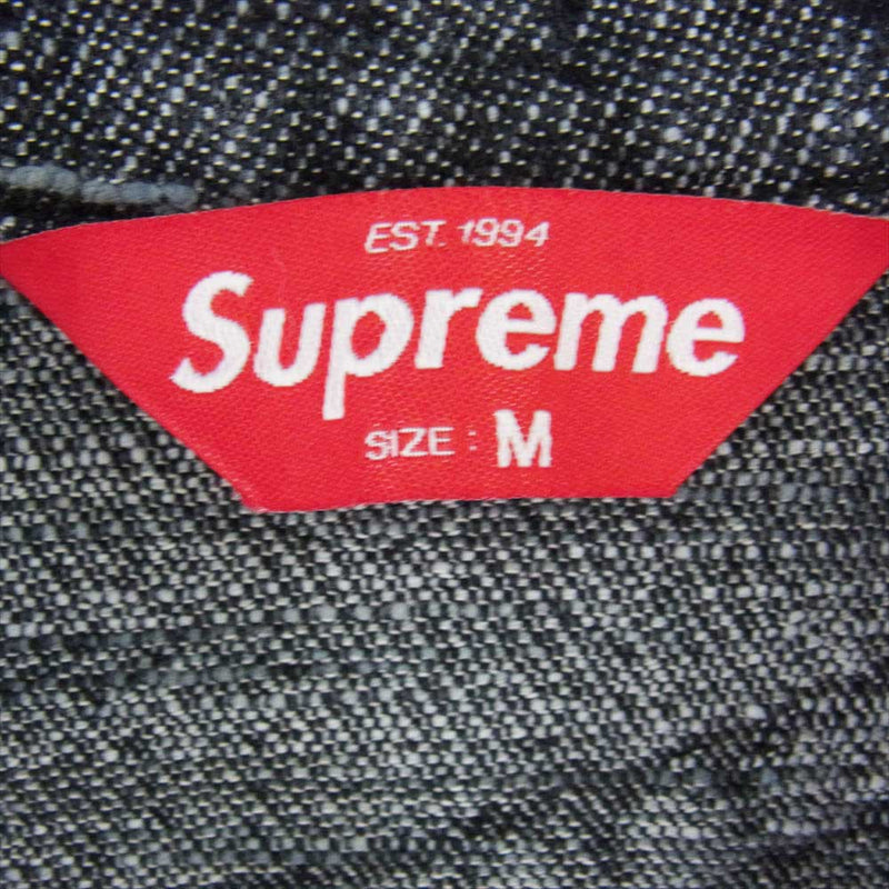 Supreme シュプリーム 23SS Archive Denim Jacquard Trucker Jacket Black Medium ジャガード トラッカー デニムジャケット  ブラック系 M【新古品】【未使用】【中古】