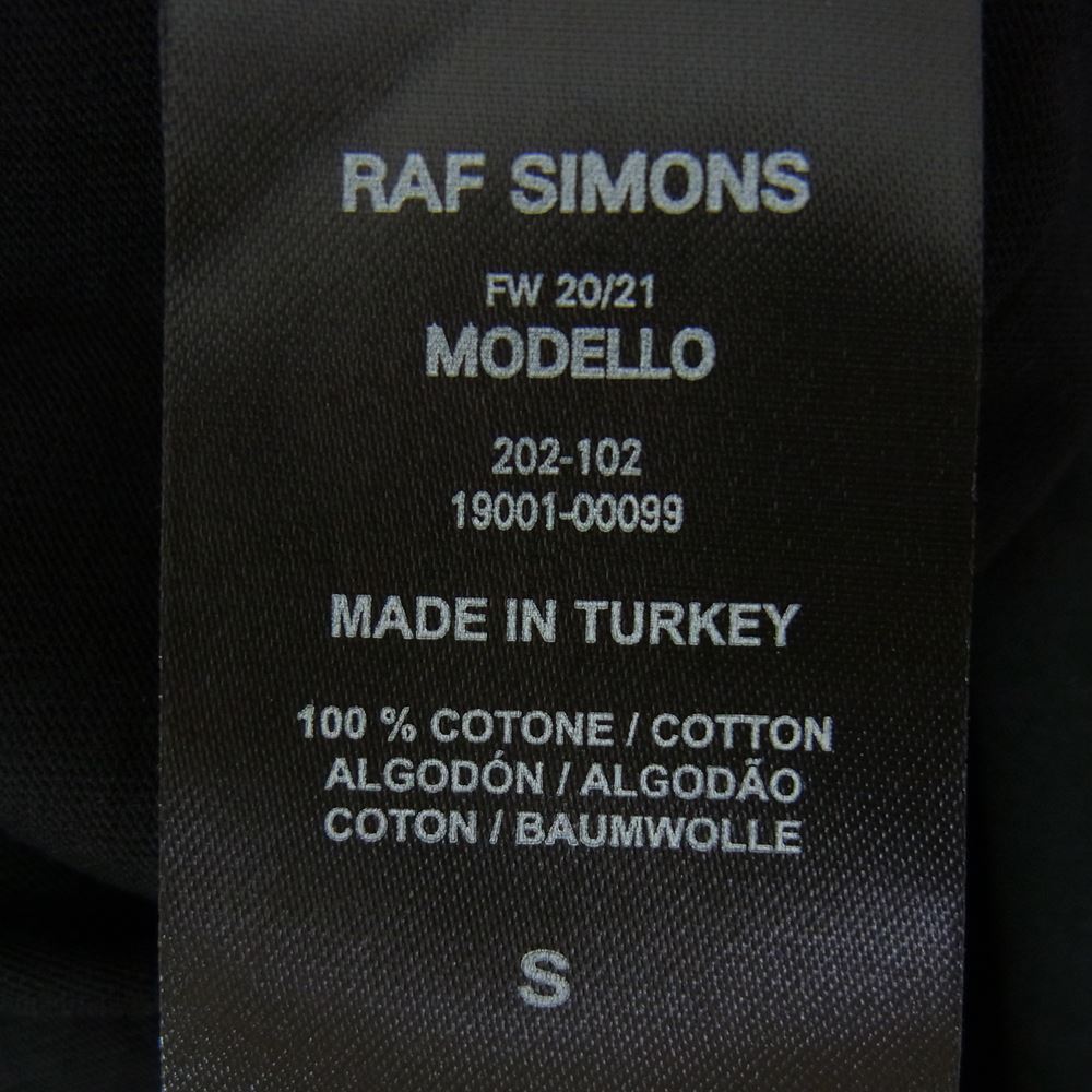 RAF SIMONS ラフシモンズ 20-21AW 202-102-19001-00099 Regular Fit T-Shirt Solar Youth レギュラー フィット ソーラー ユース Tシャツ ブラック系 S【新古品】【未使用】【中古】