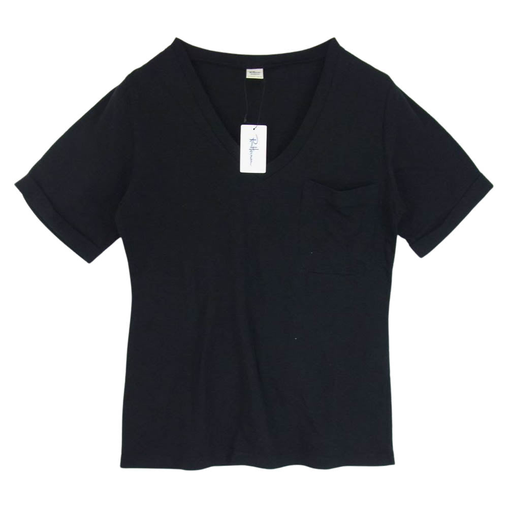 Ron Herman ロンハーマン Vネック ポケット付き 半袖Tシャツ ブラック系 S【新古品】【未使用】【中古】