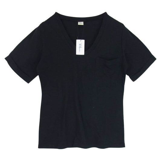 Ron Herman ロンハーマン Vネック ポケット付き 半袖Tシャツ ブラック系 S【新古品】【未使用】【中古】