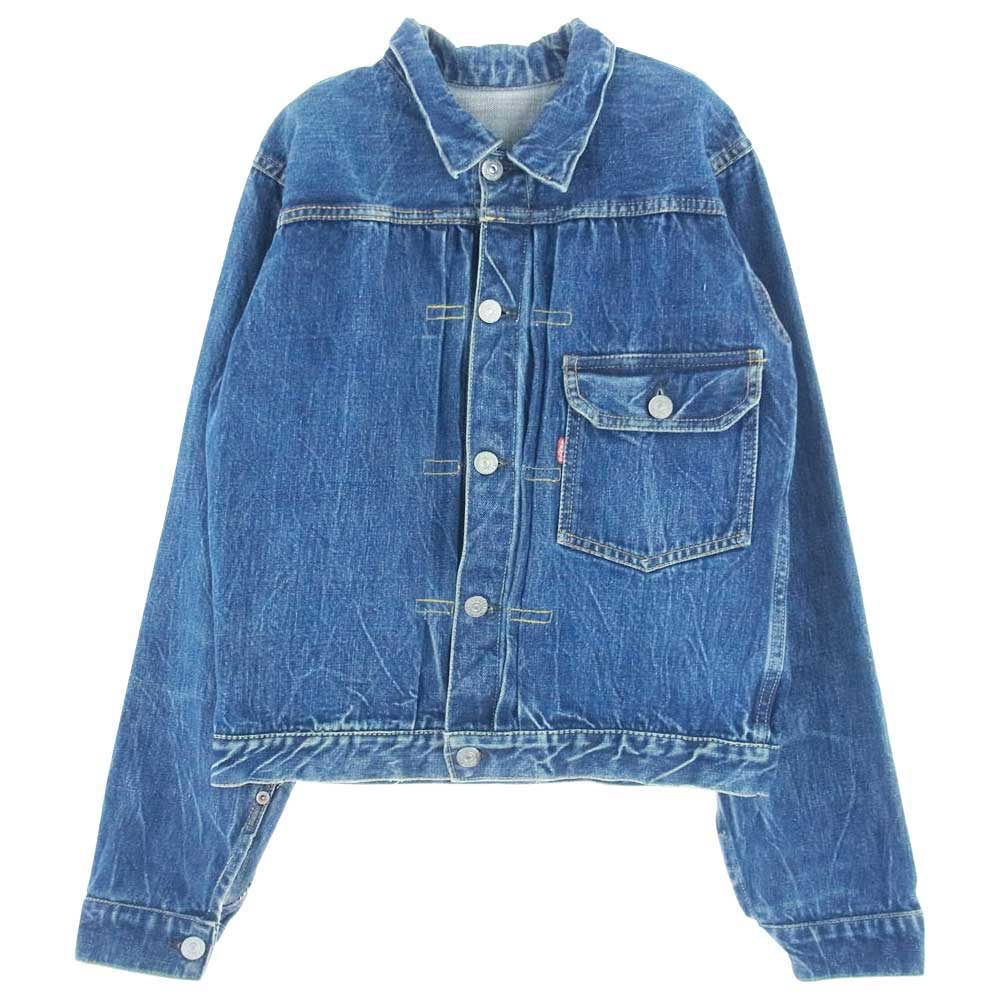 Levi's リーバイス ヴィンテージ オリジナル 506xx 1st 刻印ツメ シンチバックリペア 片面 均等V デニム ジャケット インディゴブルー系【中古】