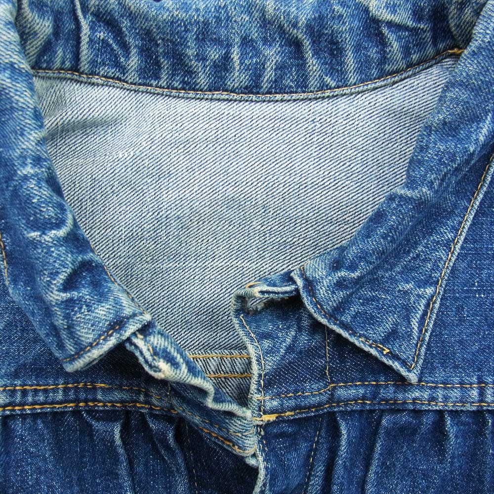 Levi's リーバイス ヴィンテージ オリジナル 506xx 1st 刻印ツメ シンチバックリペア 片面 均等V デニム ジャケット インディゴブルー系【中古】