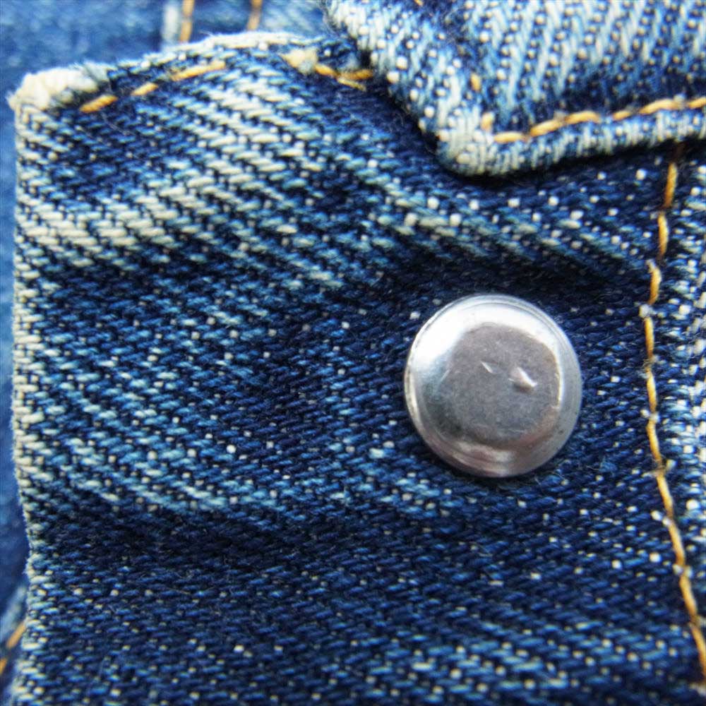 Levi's リーバイス ヴィンテージ オリジナル 506xx 1st 刻印ツメ シンチバックリペア 片面 均等V デニム ジャケット インディゴブルー系【中古】